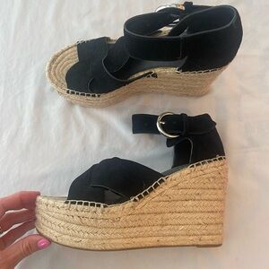 Marc Fisher size 7. Worn once. Suede espadrille wedge shoe